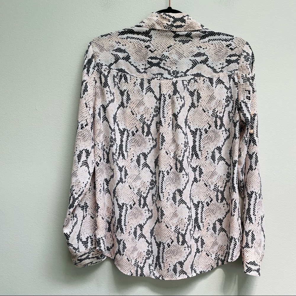 Express Portofino Shirt Button Up Python Snake Pr… - image 2